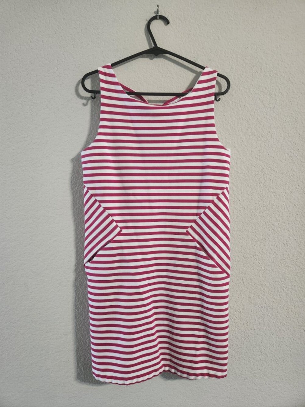 Kate Spade Kids Vivien Dress Girls size 14 Pink & White Stripe with bow detail